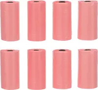 Flamingo Basic sáčky na psí exkrementy - více barev Růžový - 8 x 15 ks