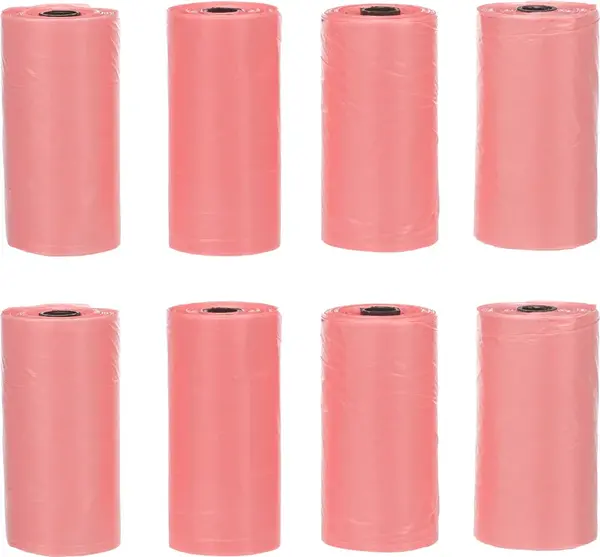 Flamingo Basic sáčky na psí exkrementy - více barev Růžový - 8 x 15 ks
