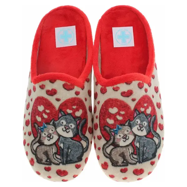 Dámské domácí pantofle Medi Line 147-025 rojo 38