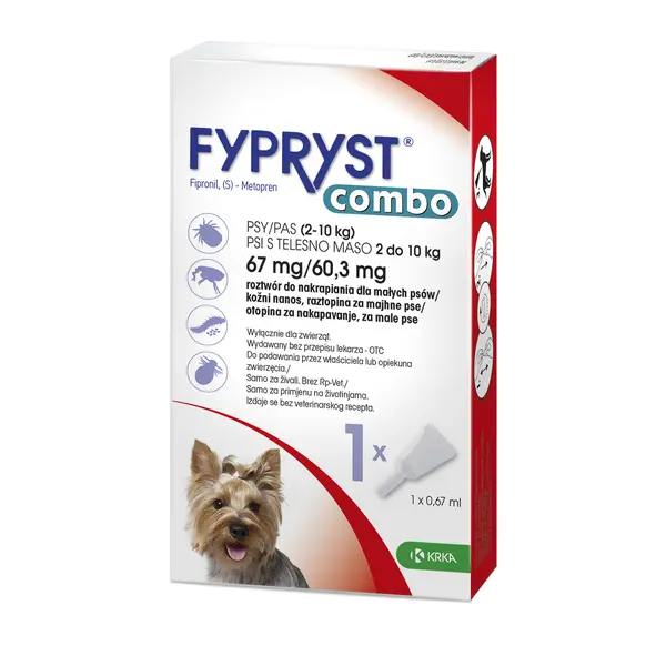 Fypryst Combo Spot-on kvapky pre malé psy 2-10 kg 1 x 0,67 ml