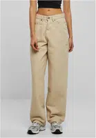 Dámské džínové kalhoty s vysokým pasem 90´S Wide Leg Denim - béžové
