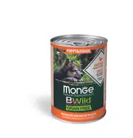 Monge BWild Grain Free Puppy & Junior konzerva pre psov - kačacie s tekvicou a cuketou 400 g