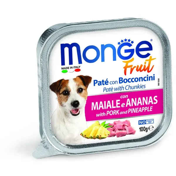 Monge Dog Fruit paté - vepřové a ananas 100 g