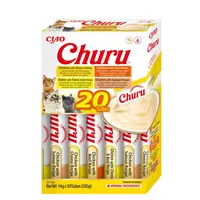 Inaba Cat Ciao Churu krémový a kuřecí výběr kočičích dobrot 20 x 14 g