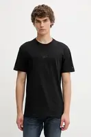 Bavlněné tričko Tommy Jeans pánské, černá barva, DM0DM22138