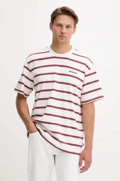Bavlněné tričko Dickies pánské, bílá barva, DK0A87QV