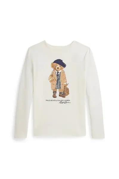 Bavlněné tričko s dlouhým rukávem Polo Ralph Lauren