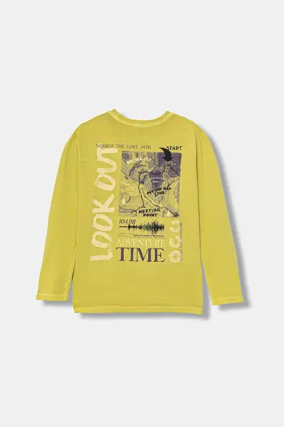 Dětské bavlněné tričko s dlouhým rukávem United Colors of Benetton