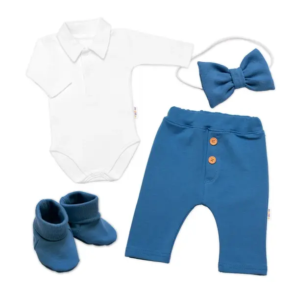 Baby Nellys 4D sada pro chlapečky Baby Elegán - modrý, vel. 68