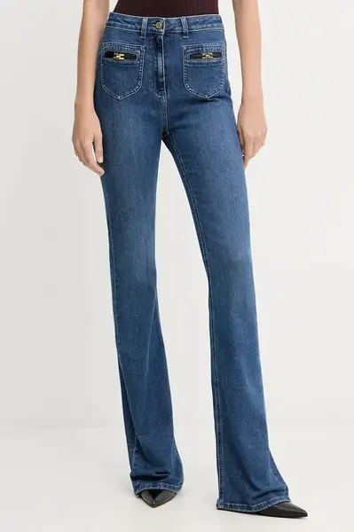 Džíny Elisabetta Franchi dámské, high waist, PJ12N56E2