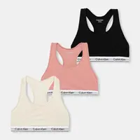 Dětská sportovní podprsenka Calvin Klein Underwear 3-pack béžová barva, G80G800743