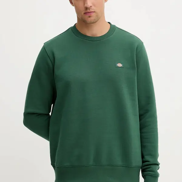 Mikina Dickies pánská, zelená barva, hladká, DK0A4XCE