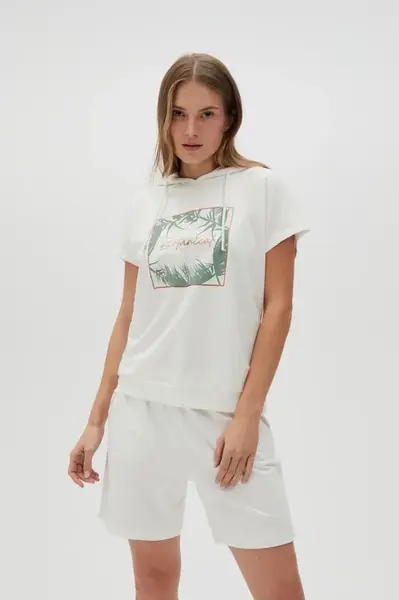 Marisse Women's Sweatshirt L-Bl-4604 Off White