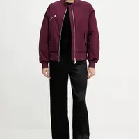 Bomber bunda Patrizia Pepe vínová barva, přechodná, 8O0185 A619
