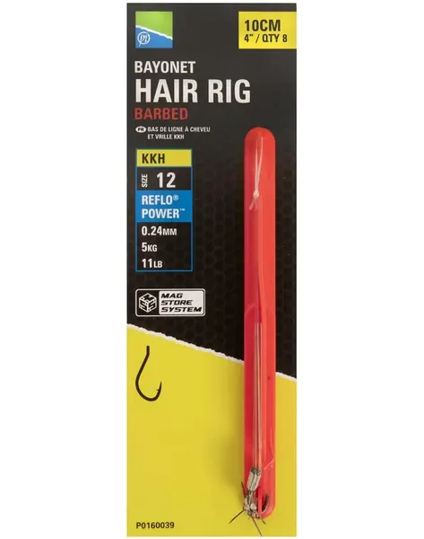 Preston innovations návazec bayonet hair rigs 10 cm - velikost háčku 10