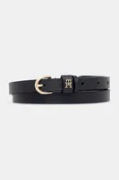 Kožený pásek Tommy Hilfiger dámský, tmavomodrá barva, AW0AW17759
