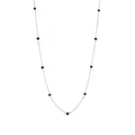 Alisia Nádherný stříbrný náhrdelník s černými krystaly AL880-Argento-Nero