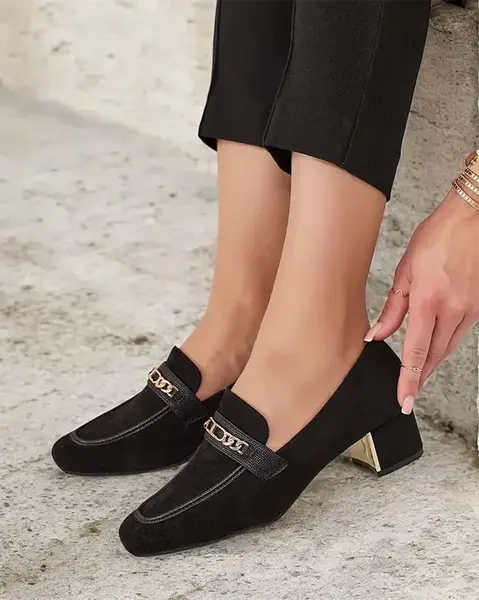 Resti Elegant women's moccasins on a low post Oflem