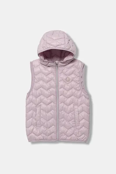 Dětská vesta United Colors of Benetton fialová barva, 21INCJ00Q