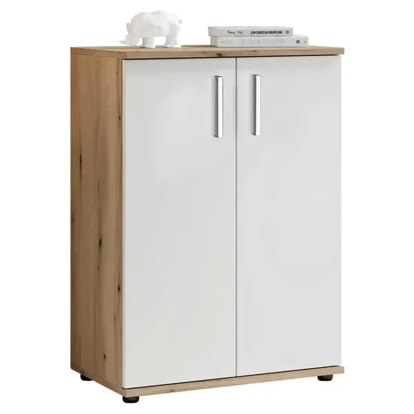 MID.YOU KOMODA, bílá, barvy dubu, 60/84/35 cm