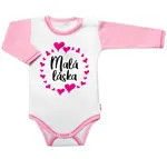 Baby Nellys Body dl. rukáv s vtip. textem   Malá láska vel.  86, holka