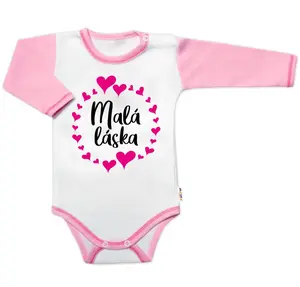 Baby Nellys Body dl. rukáv s vtip. textem   Malá láska vel.  86, holka