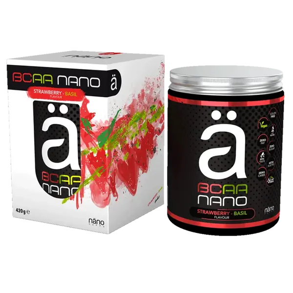 Näno Supps BCAA Nano 420g - jahoda, bazalka