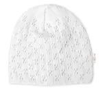 Baby Nellys Ažurková čepice, dvouvrstvá, bavlna, bílá, vel. 74/86