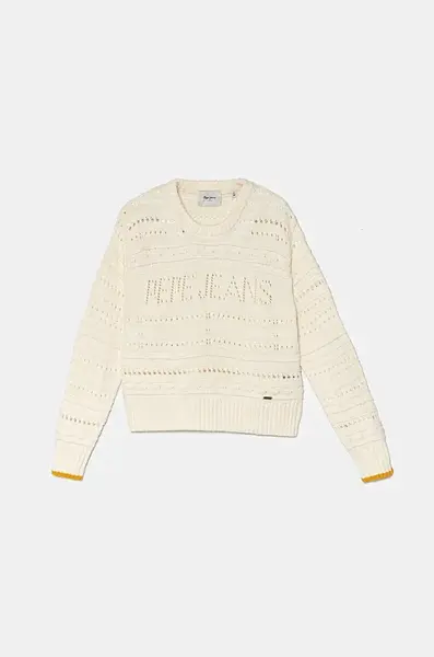 Dětský svetr Pepe Jeans WINSLET béžová barva, lehký, PG701095