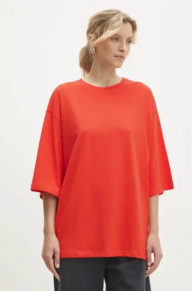 Bavlněné tričko Answear.LAB červená barva