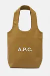 Taška A.P.C. tote ninon small hnědá barva, PUAAT.M61861