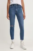 Džíny Abercrombie & Fitch dámské, tmavomodrá barva, KI155-3348