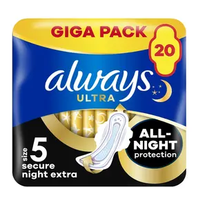 Always Ultra Secure Night hygienické vložky 20 ks