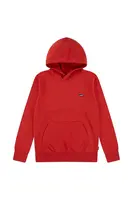 Dětská mikina Levi's LVB MINI BATWING PULL OVER HOO červená barva, s kapucí, hladká