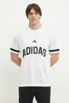 Tričko adidas US Sports bílá barva, s potiskem, JD8099