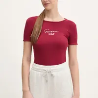 Tričko Guess SUZANNE vínová barva, V5RP00 KBCO2