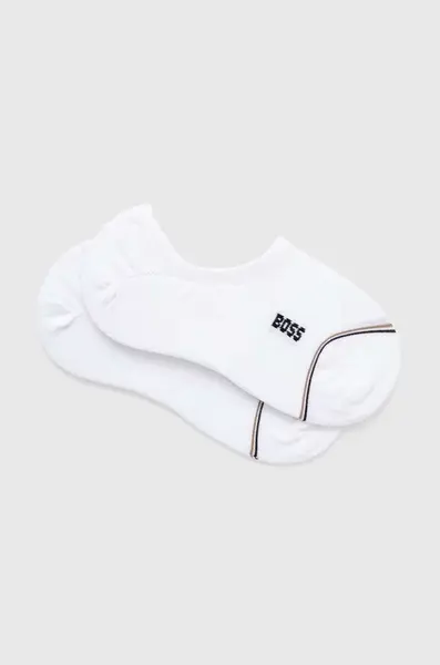 Ponožky BOSS 2-pack dámské, bílá barva, 50502091