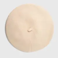 Vlněný baret Answear.LAB béžová barva, vlněný