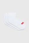 Ponožky Levi's 3-pack bílá barva
