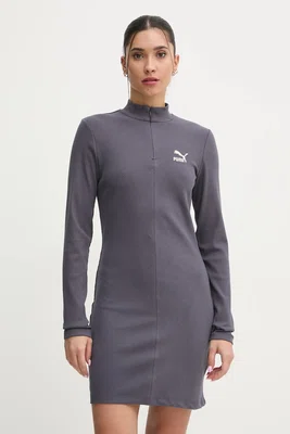 Šaty Puma šedá barva, mini, 626634