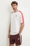 Bavlněné tričko adidas M C COLLE Collegiate bílá barva, s aplikací, JJ1606