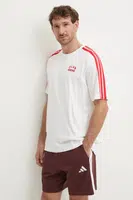Bavlněné tričko adidas M C COLLE Collegiate bílá barva, s aplikací, JJ1606