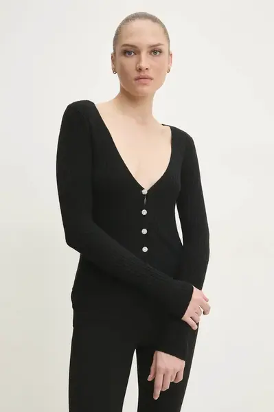 Kardigan Answear.LAB dámský, černá barva, lehký