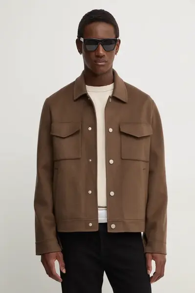 Vlněná košilová bunda Nanushka RHYS