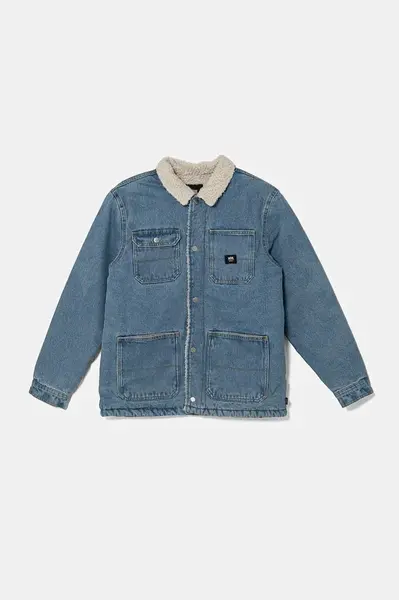 Dětská riflová bunda Vans BY Drill Chore Denim Sherpa Coat