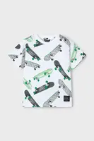 Dětské bavlněné tričko Mayoral zelená barva, 3038