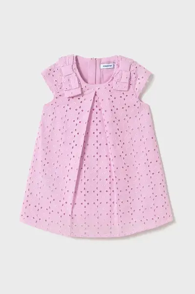 Dětské bavlněné šaty Mayoral růžová barva, mini, 1913