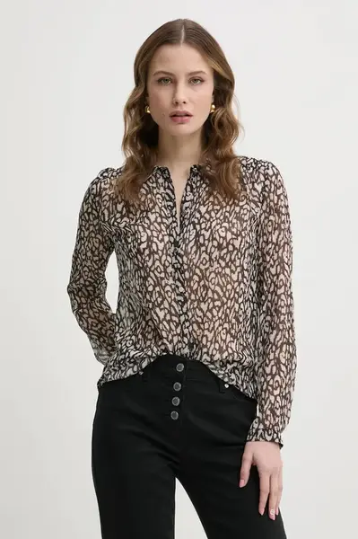 Košile Morgan CARRY.F dámská, černá barva, regular, s klasickým límcem, CARRY.F