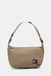 Kabelka Tommy Jeans béžová barva, AW0AW17287