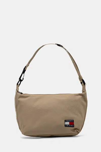 Kabelka Tommy Jeans béžová barva, AW0AW17287